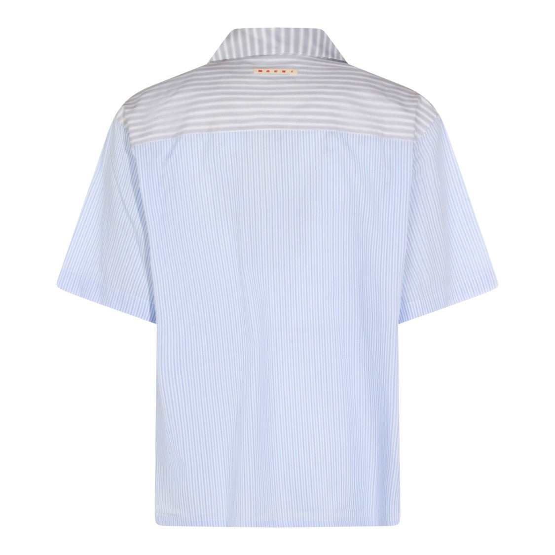Marni Relaxed Fit Short-Sleeve Shirt With Striped Collar And Pocket