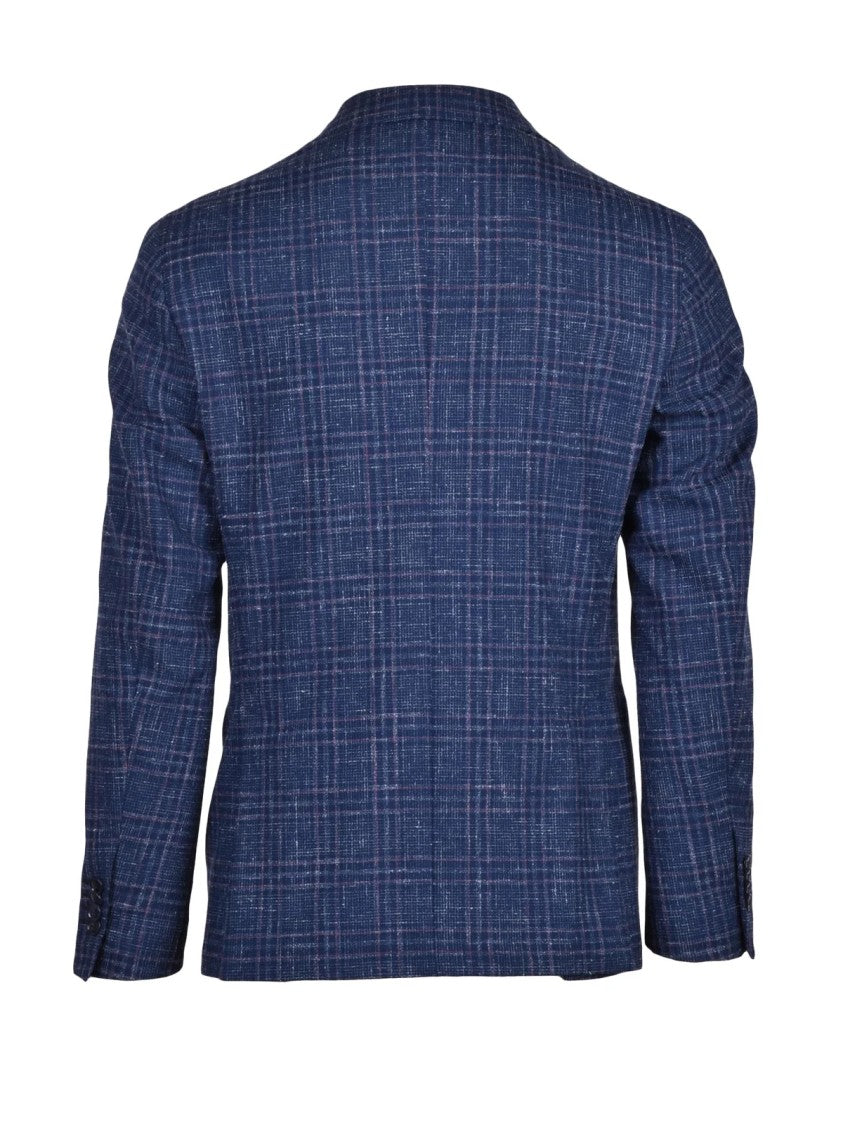 Luigi Bianchi Wool Silk Linen Polyamide Jacket - Blue