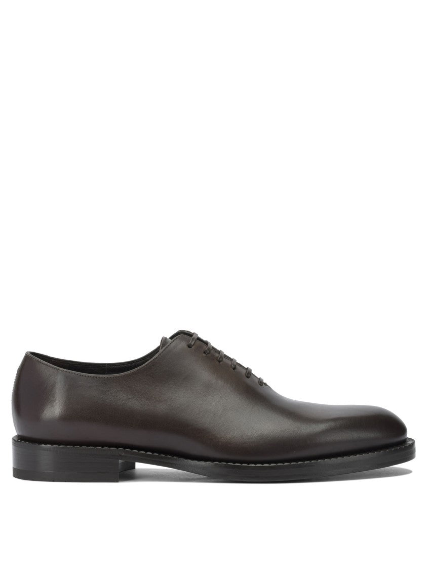 Ferragamo Brown Leather Lace-Up Shoes