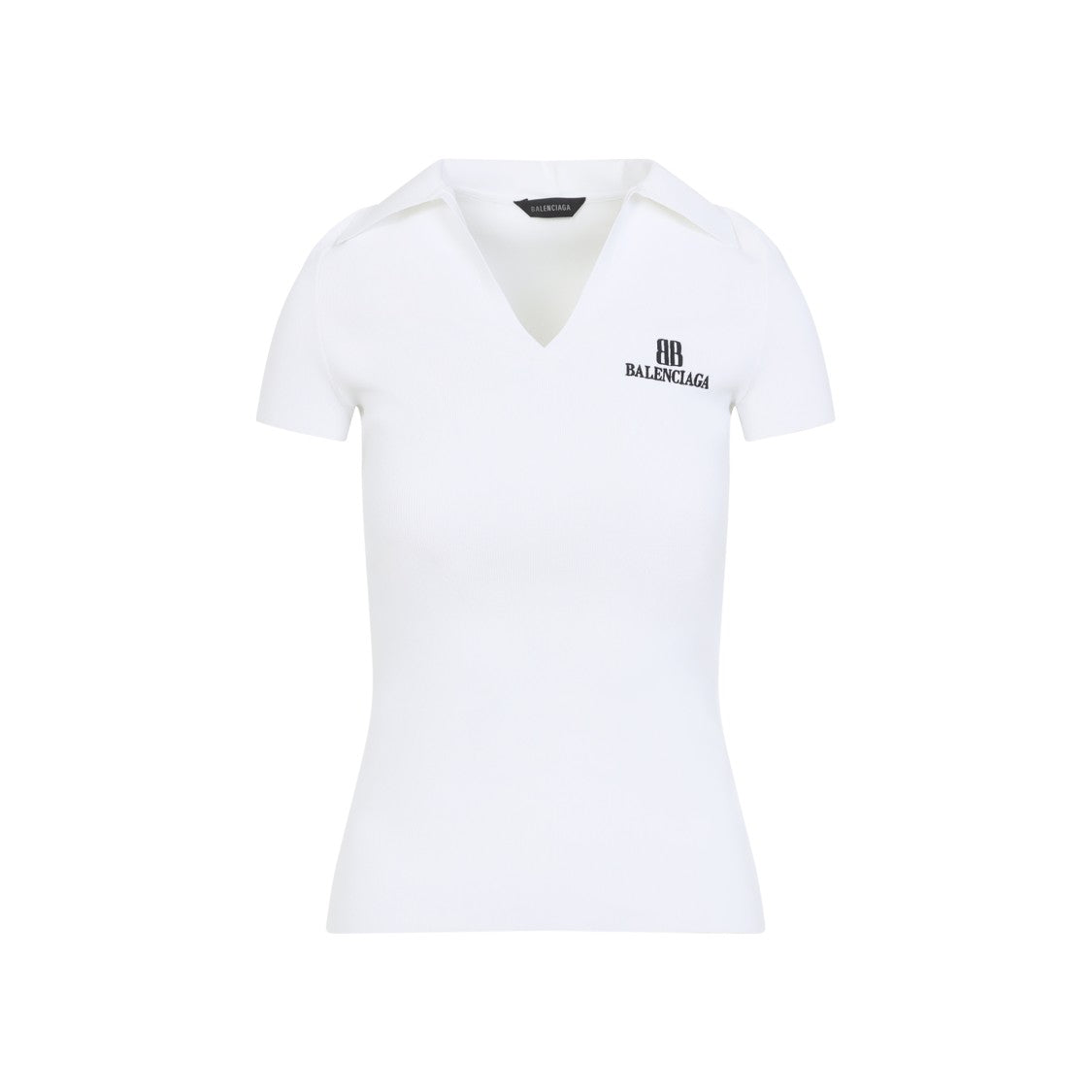 Balenciaga White Viscose/Polyester Blend Polo