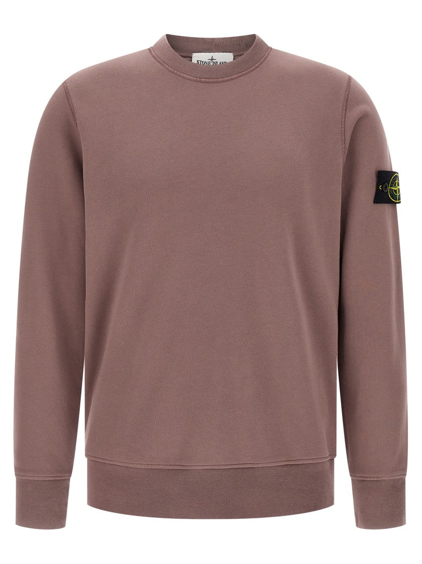 Stone Island Garment-Dyed Cotton Sweatshirt With Brushed Interior