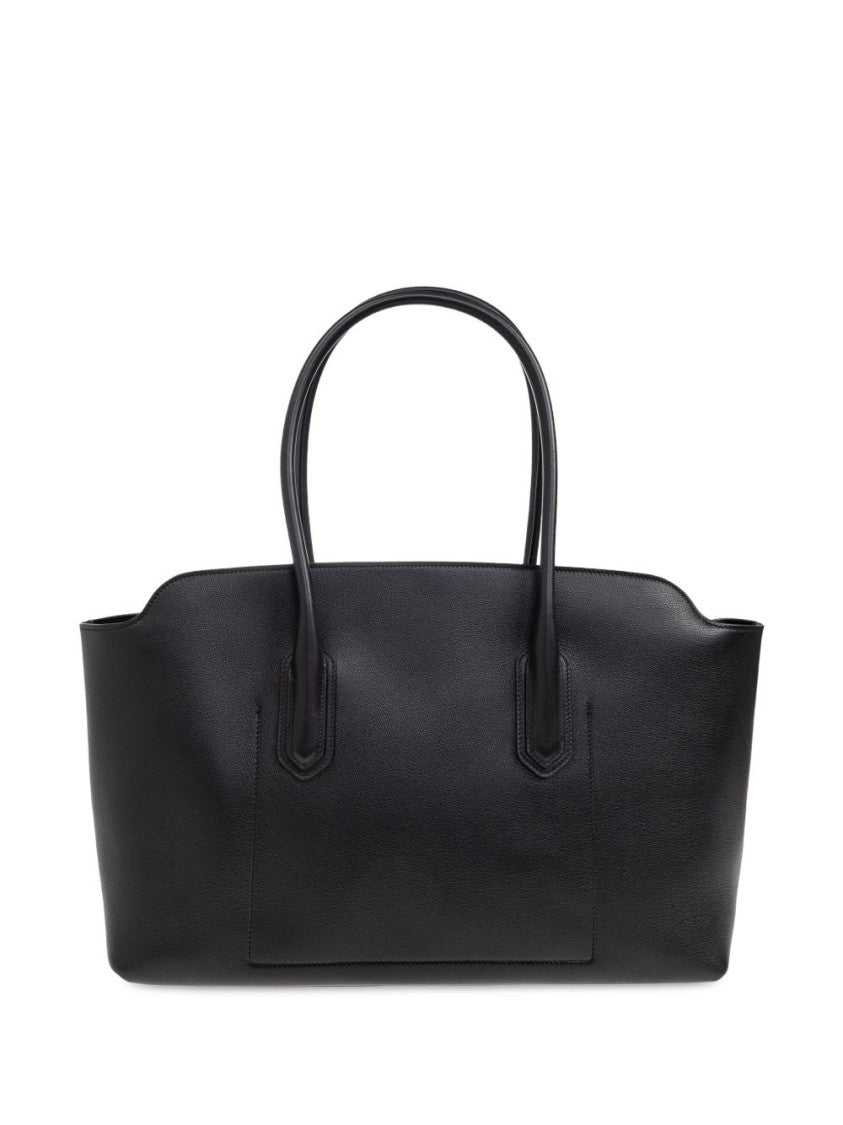 Tom Ford Large Handbag In Hammered Black Leather