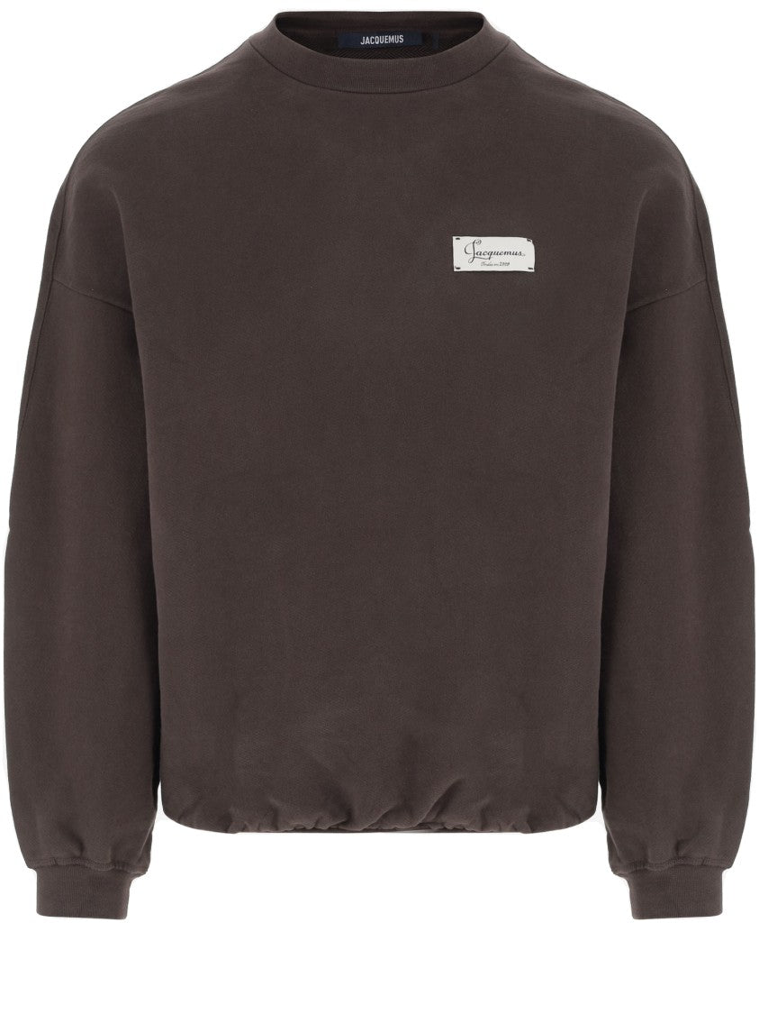 Jacquemus Crew Neck Cotton Sweatshirt With Logo Detailing