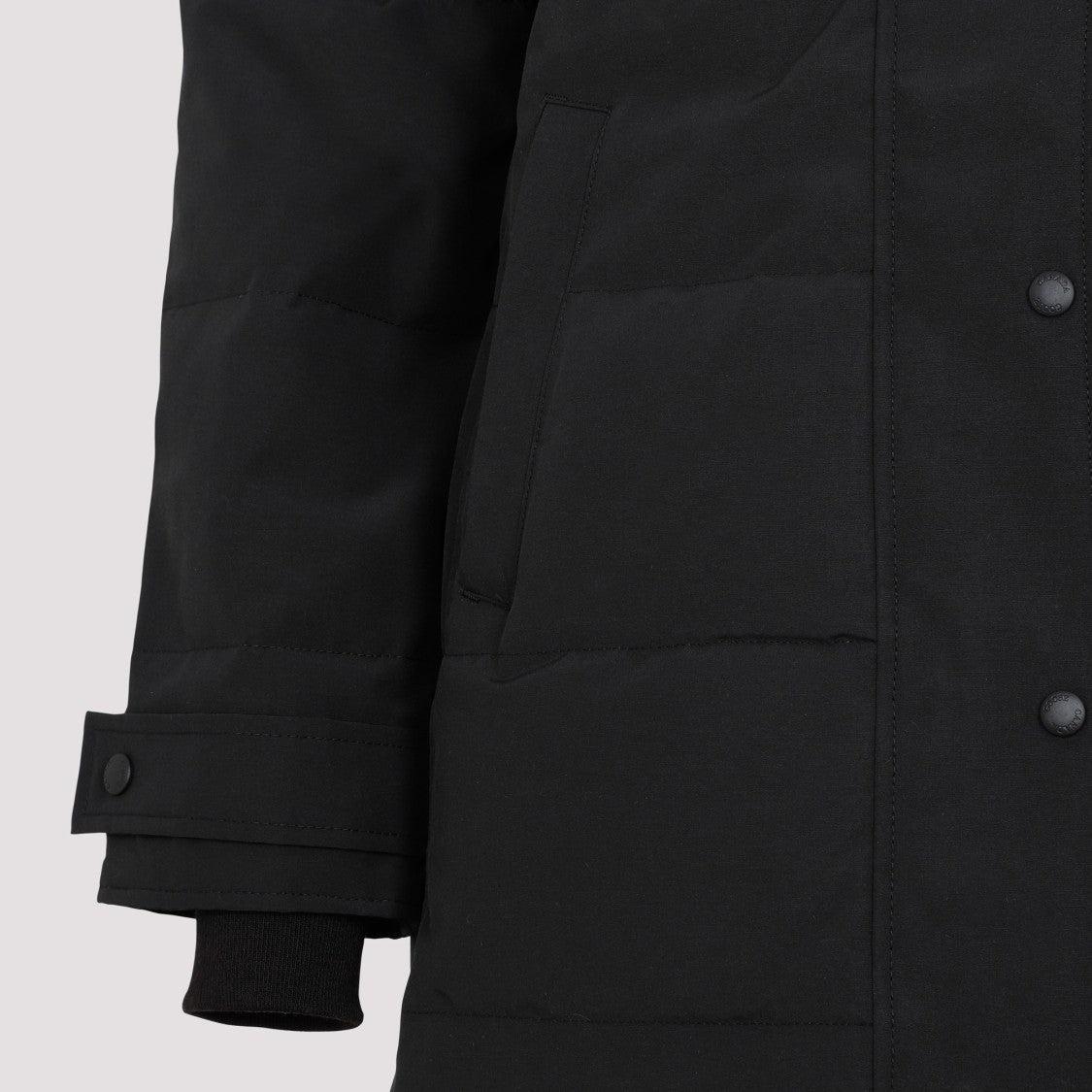 Canada Goose Quilted Black Parka With Down-Filled Hood