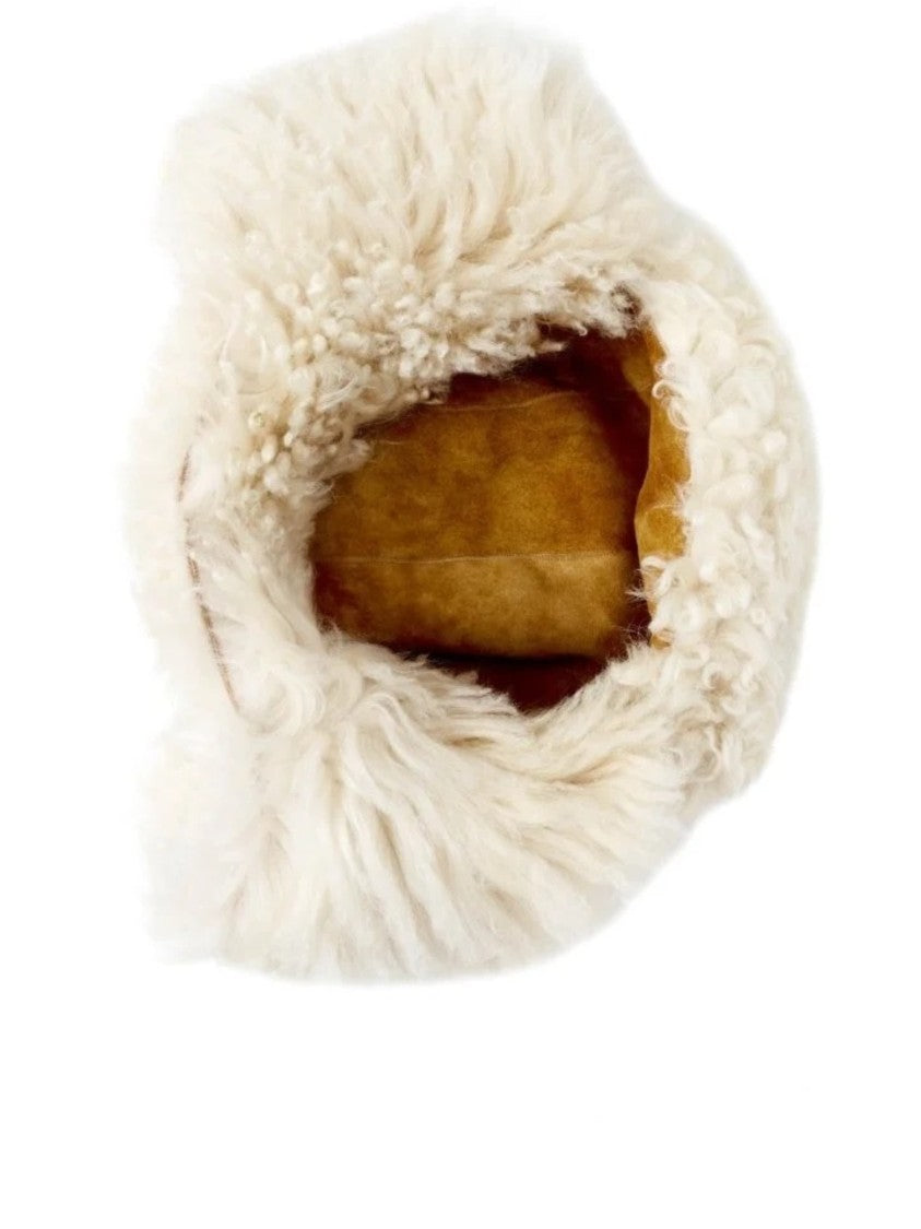 Bigardini Tigrado Shearling Scarf With Plush Texture And Inner Lining