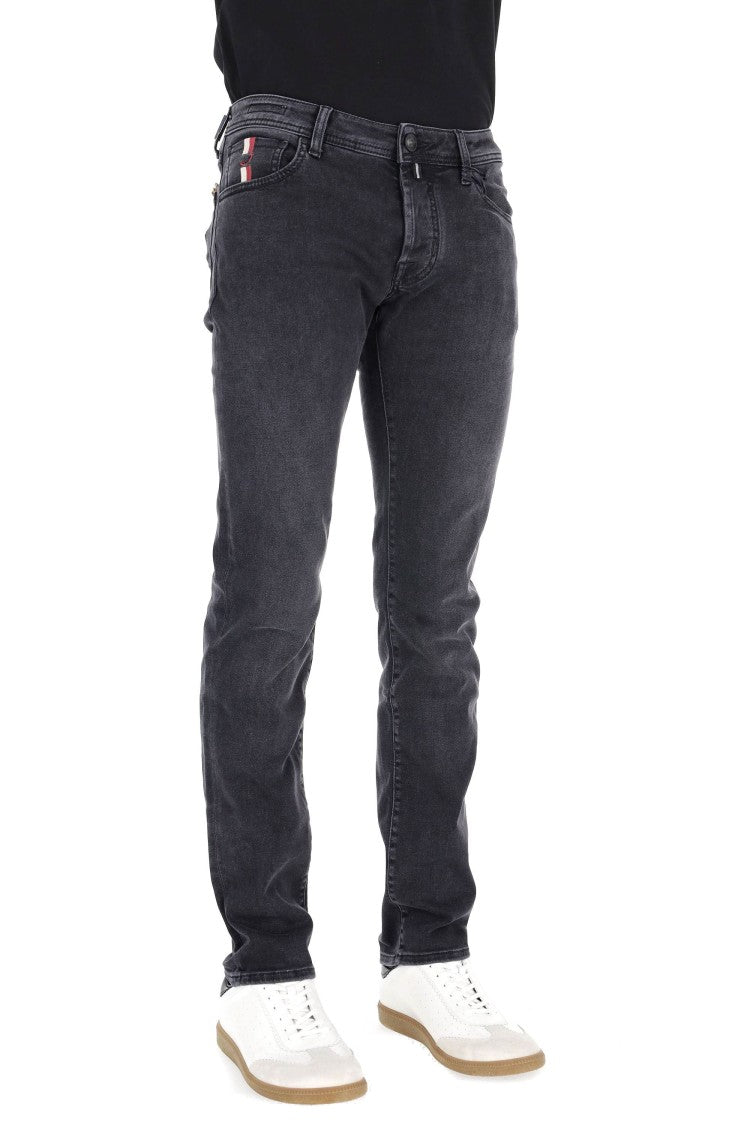 Jacob Cohen Saffiano Label Cotton-Modal Stretch Jeans Nick Fit