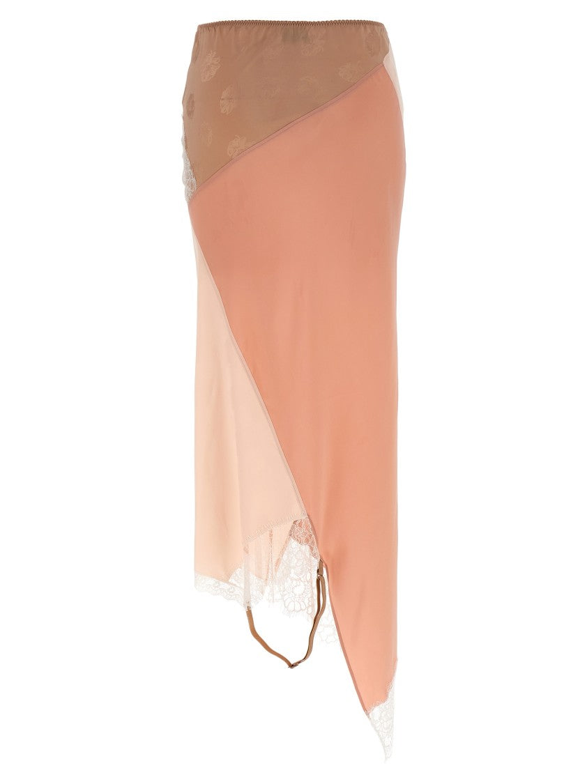 Moschino Viscose And Silk Blend Midi Skirt