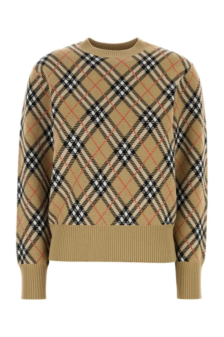 Burberry Embroidered Wool Blend Sweater