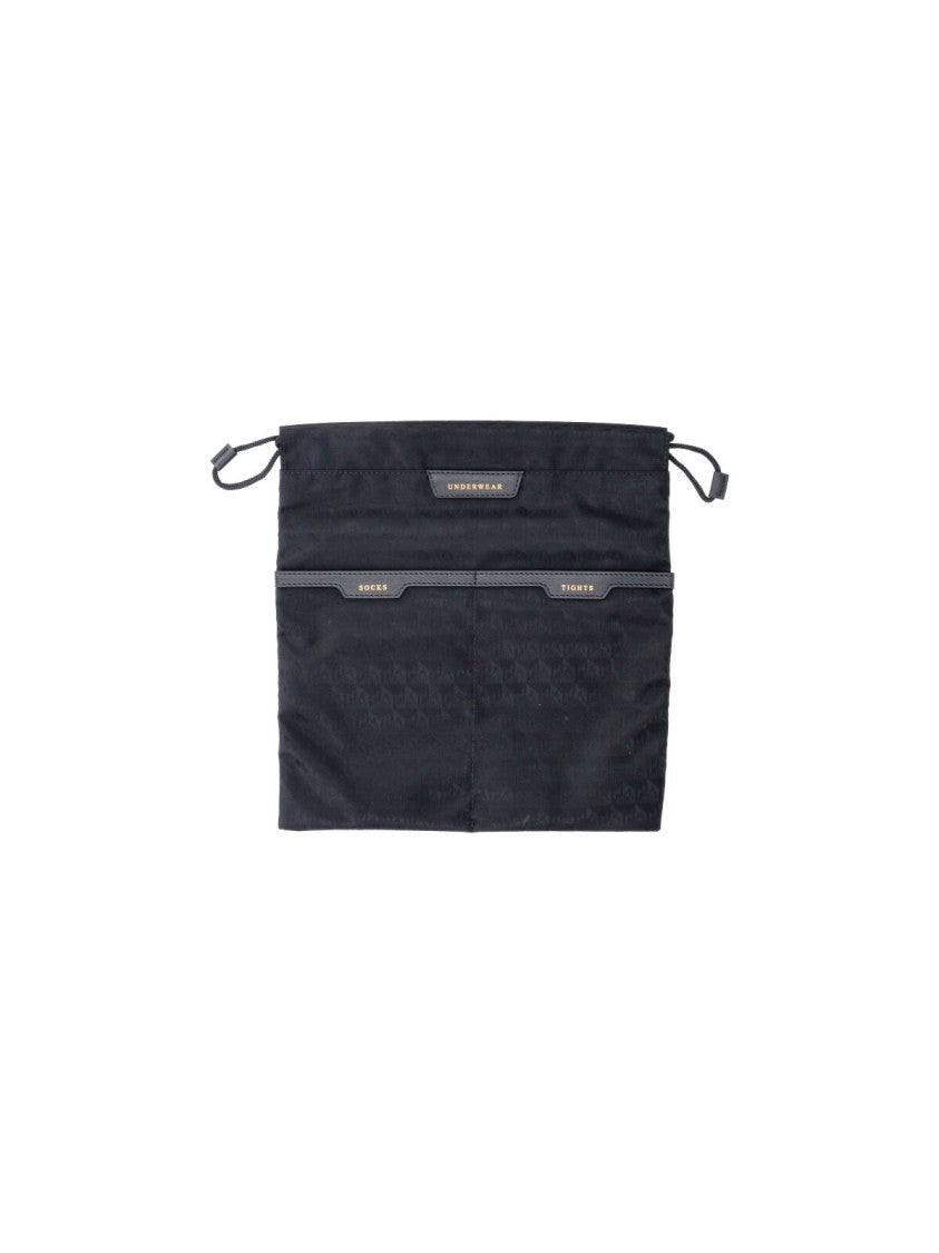 Anya Hindmarch Black Recycled Fabric Drawstring Pouch Set