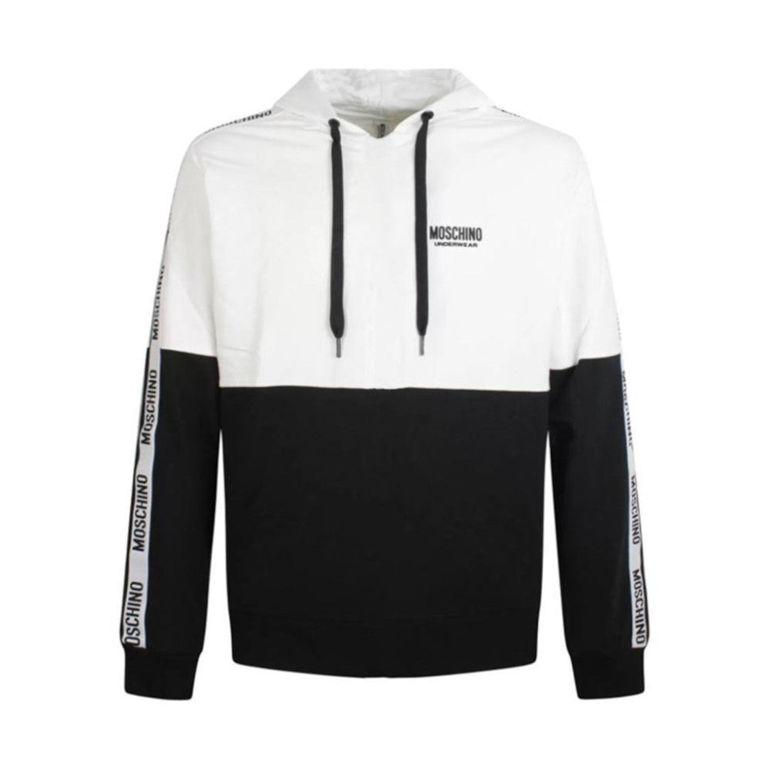 Moschino Color-Block Hoodie With Drawstring Hood