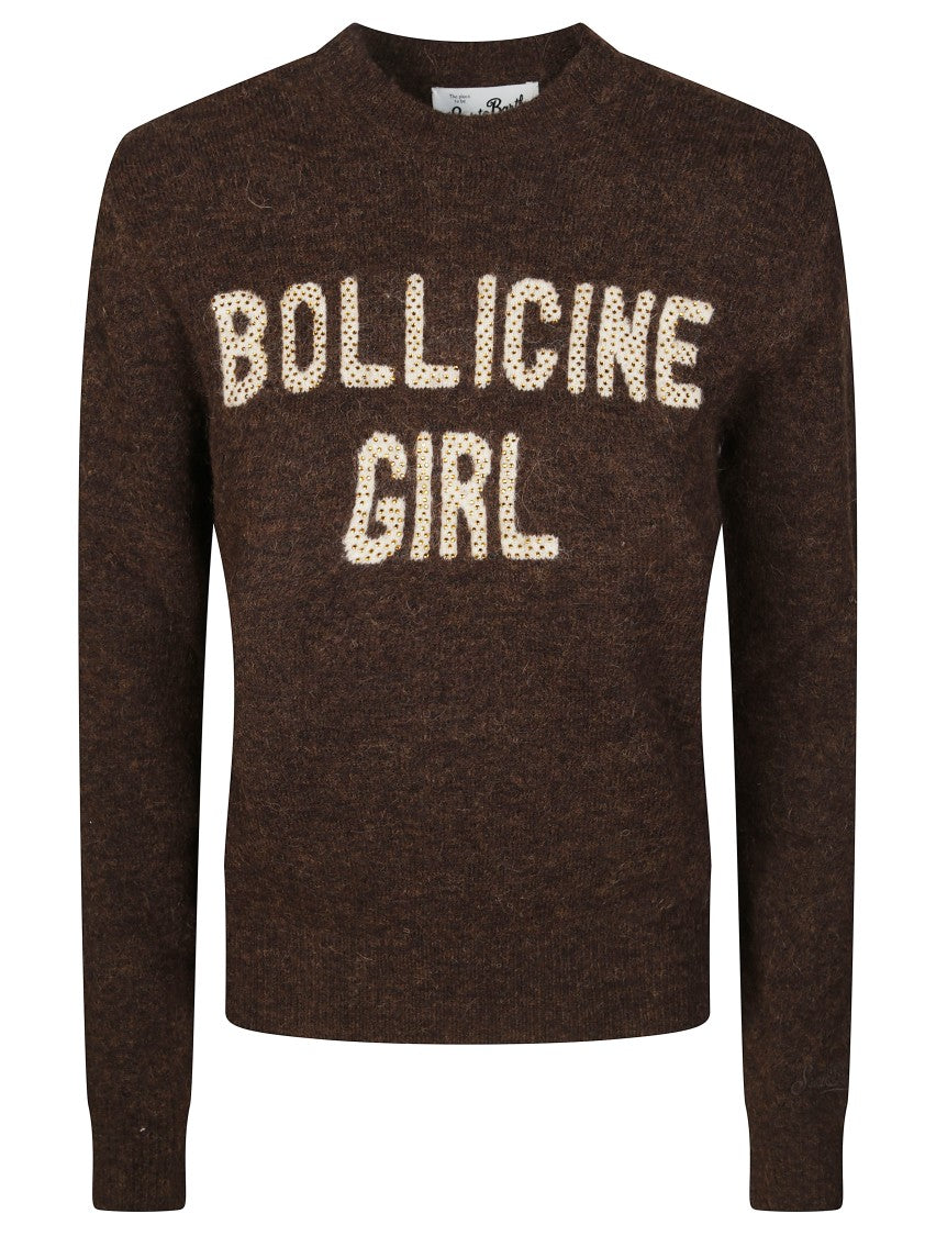 Mc2 Saint Barth Gc New Queen Alpaca Bubbles Girl Rhinestone Sweater