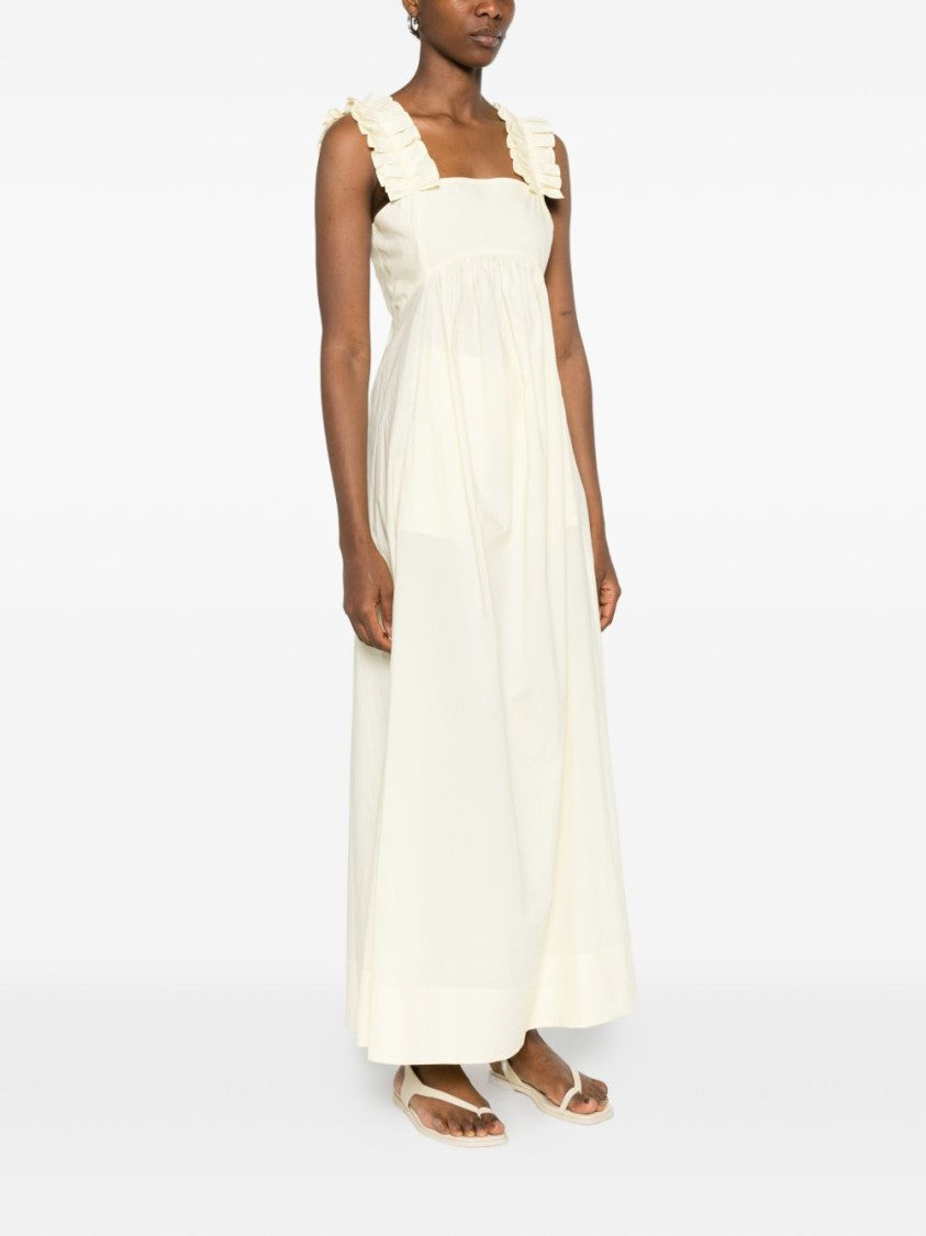 Liu Jo Yellow Ruffled Straps Day Dress