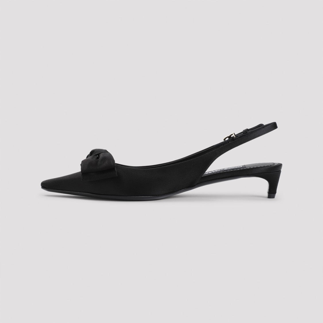 Dolce & Gabbana Black Viscose Slingback