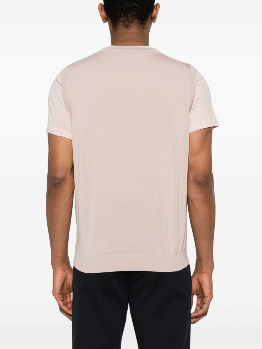 Drumohr V-Neck Ribbed Cotton Vest