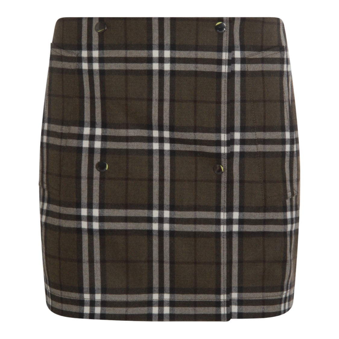 Burberry Classic Plaid Mini Skirt With Decorative Buttons