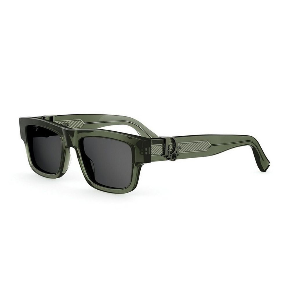 Dior Oblique S3i Translucent Green Acetate Rectangular Dioroblique Sunglasses