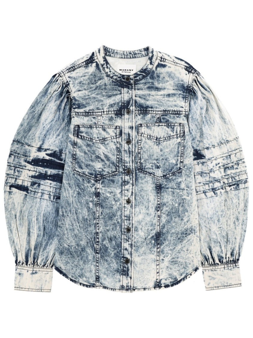 Isabel Marant Étoile Washed Denim Effect Cotton Shirt