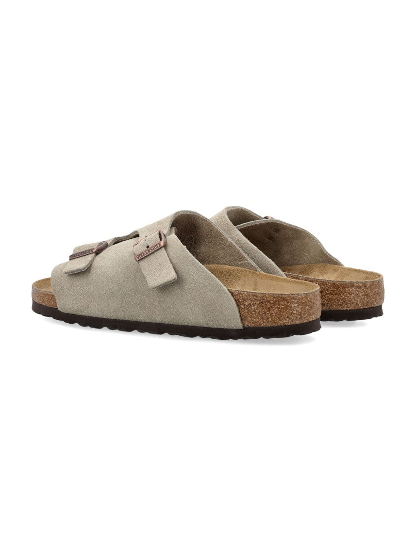 Birkenstock Adjustable Suede Sandals With Cork-Latex Footbed