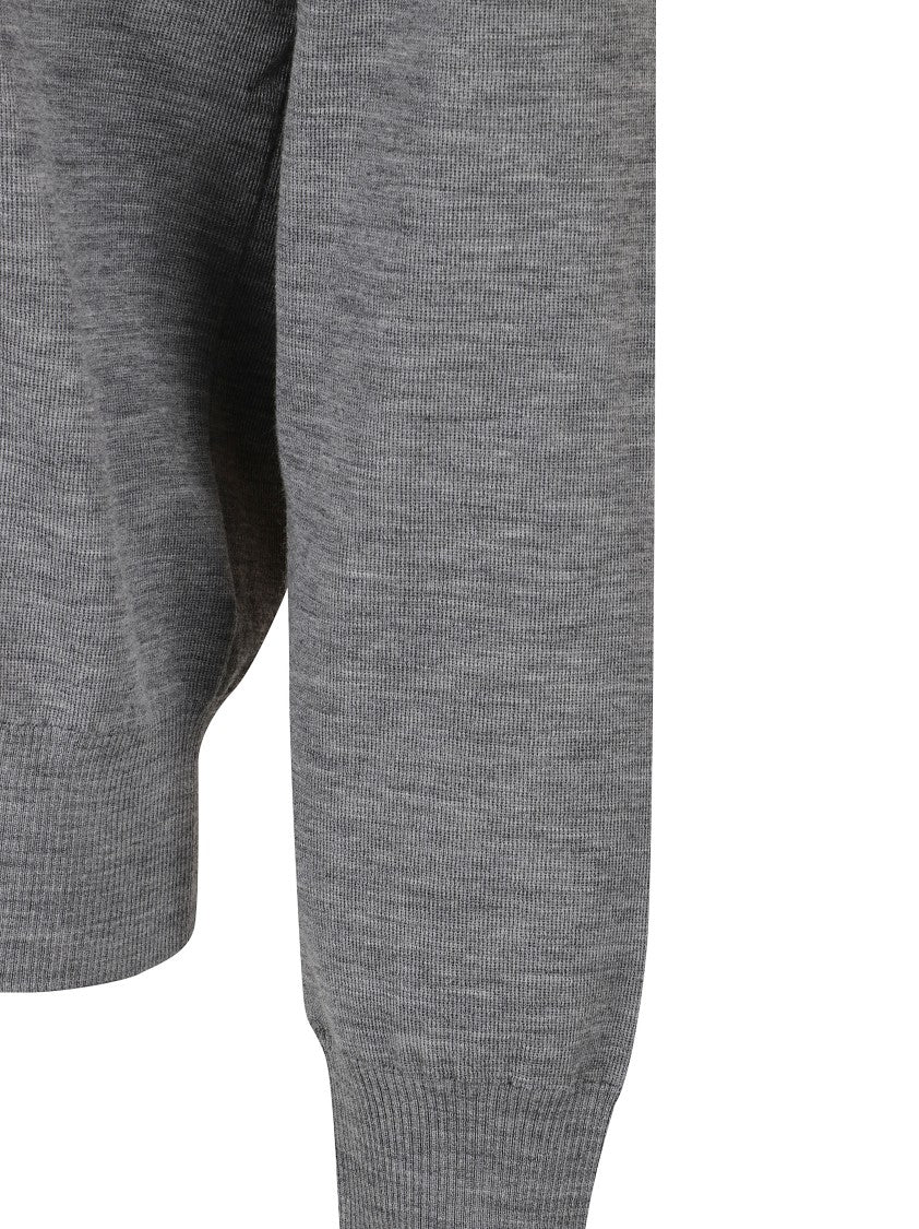 Burberry Classic Crew Neck Sweater With Patterned Detail