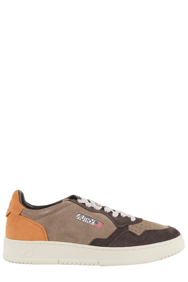 Autry Medalist Color Block Suede Low-Top Sneakers