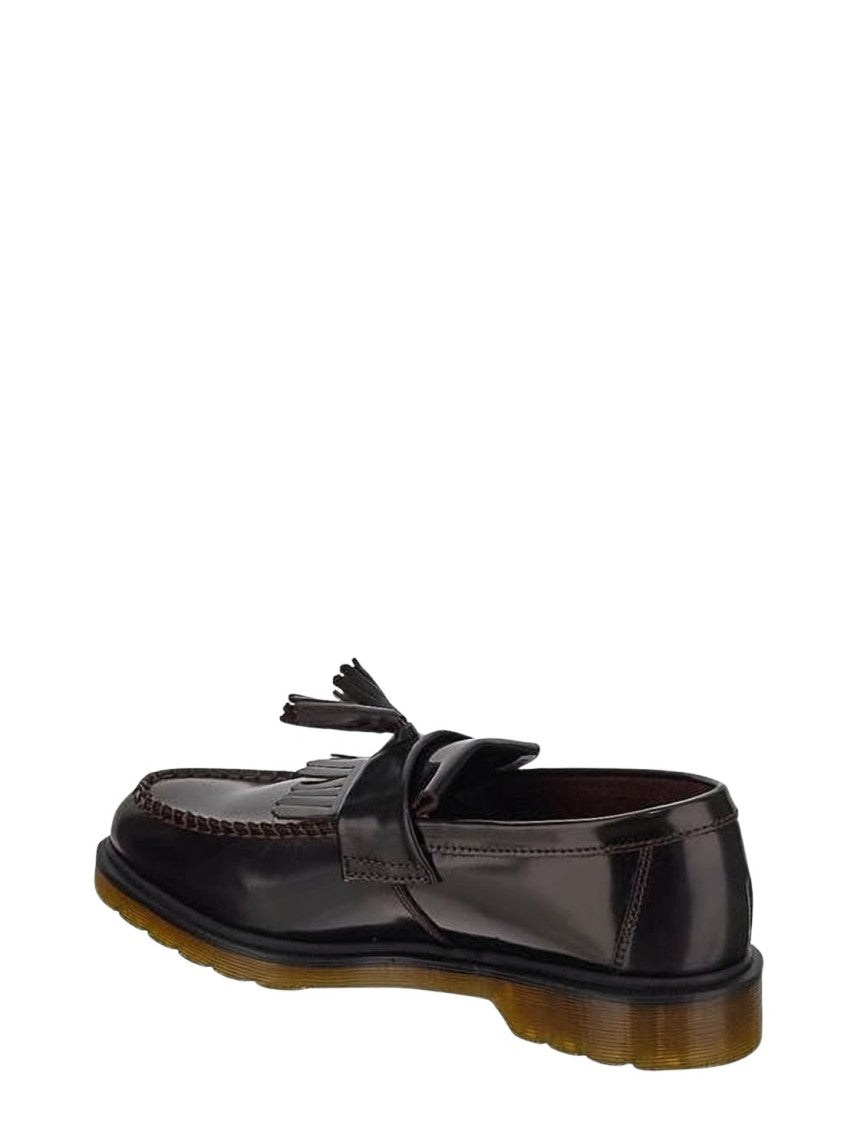 Dr. Martens Polished Leather Loafers With Fringed Detail