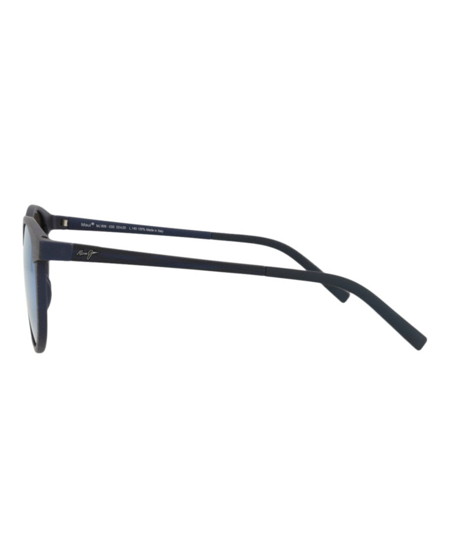 Maui Jim Round-Frame Injected Carbon Sunglasses