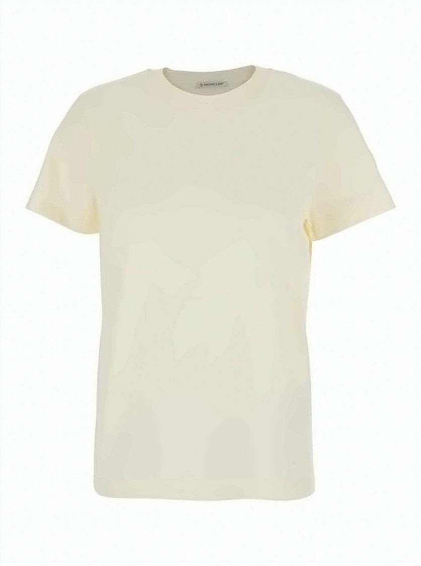Moncler Cropped Short-Sleeved T-Shirt With Horizontal Stripe