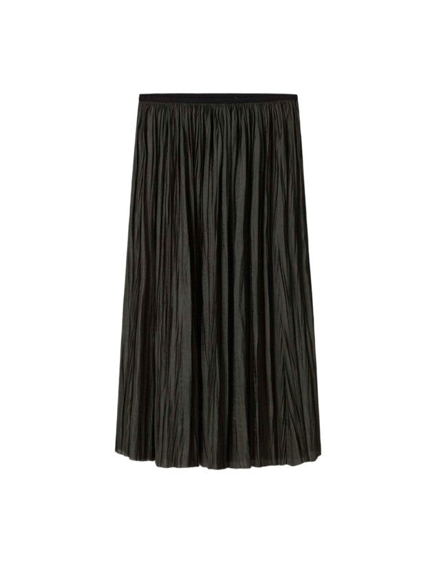 Roberto Collina Green Midi Pleated Skirt