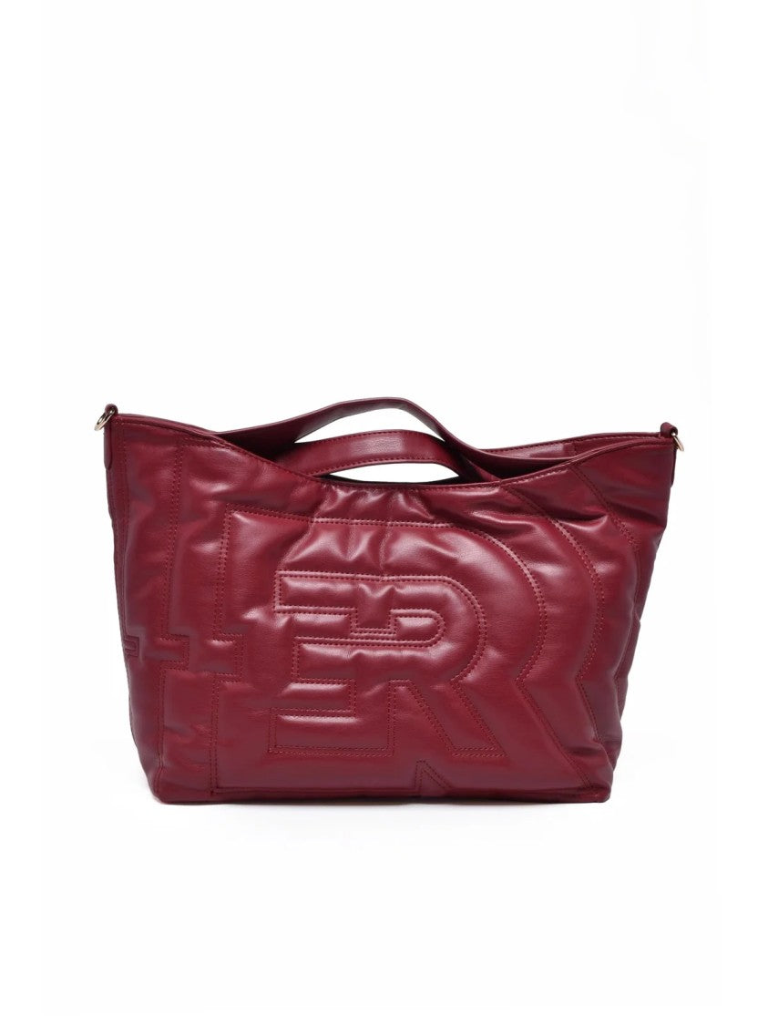 Ermanno Firenze Rachele Handbag With Embossed Lettering And Combination Lock