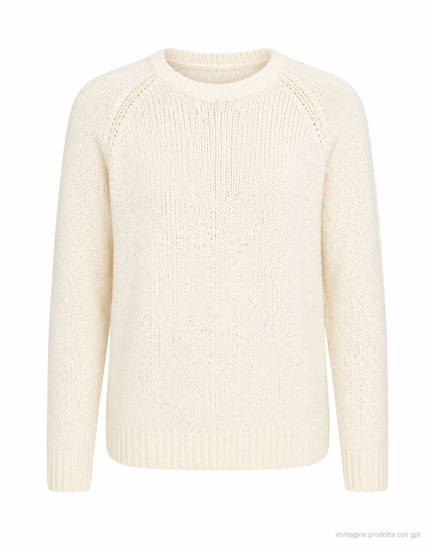 Origin Of Line Cream Raglan Sleeve Hemp Knit Top