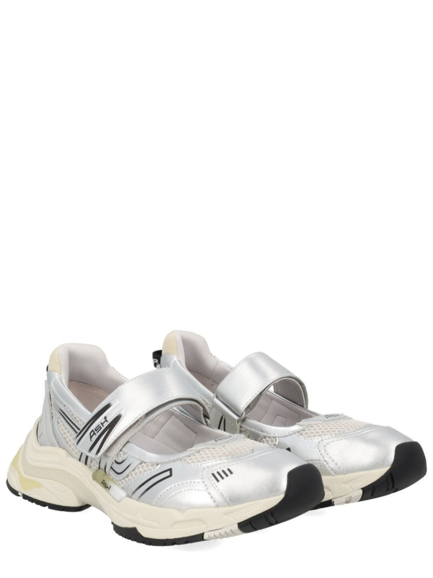 Ash Rolls Polyurethane Metallic Silver Sneakers