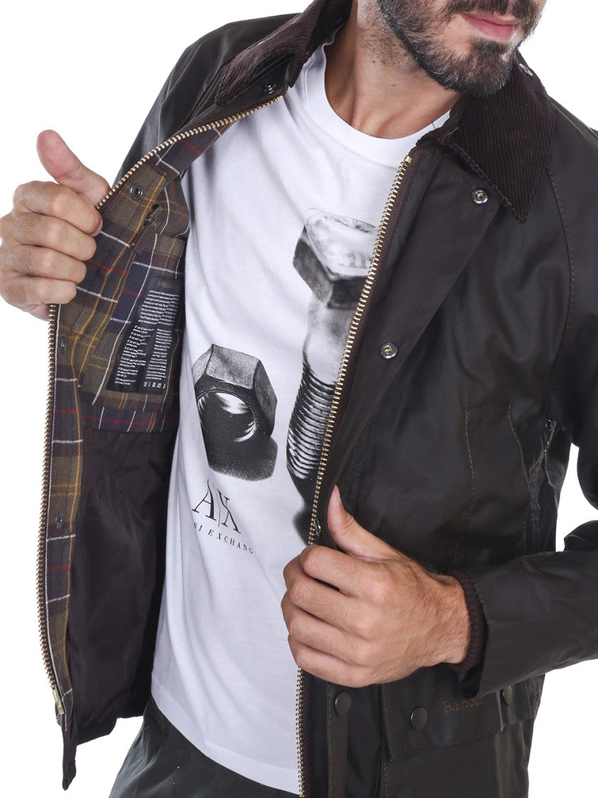 Barbour Classic Bedale Wax Jacket With Corduroy Collar
