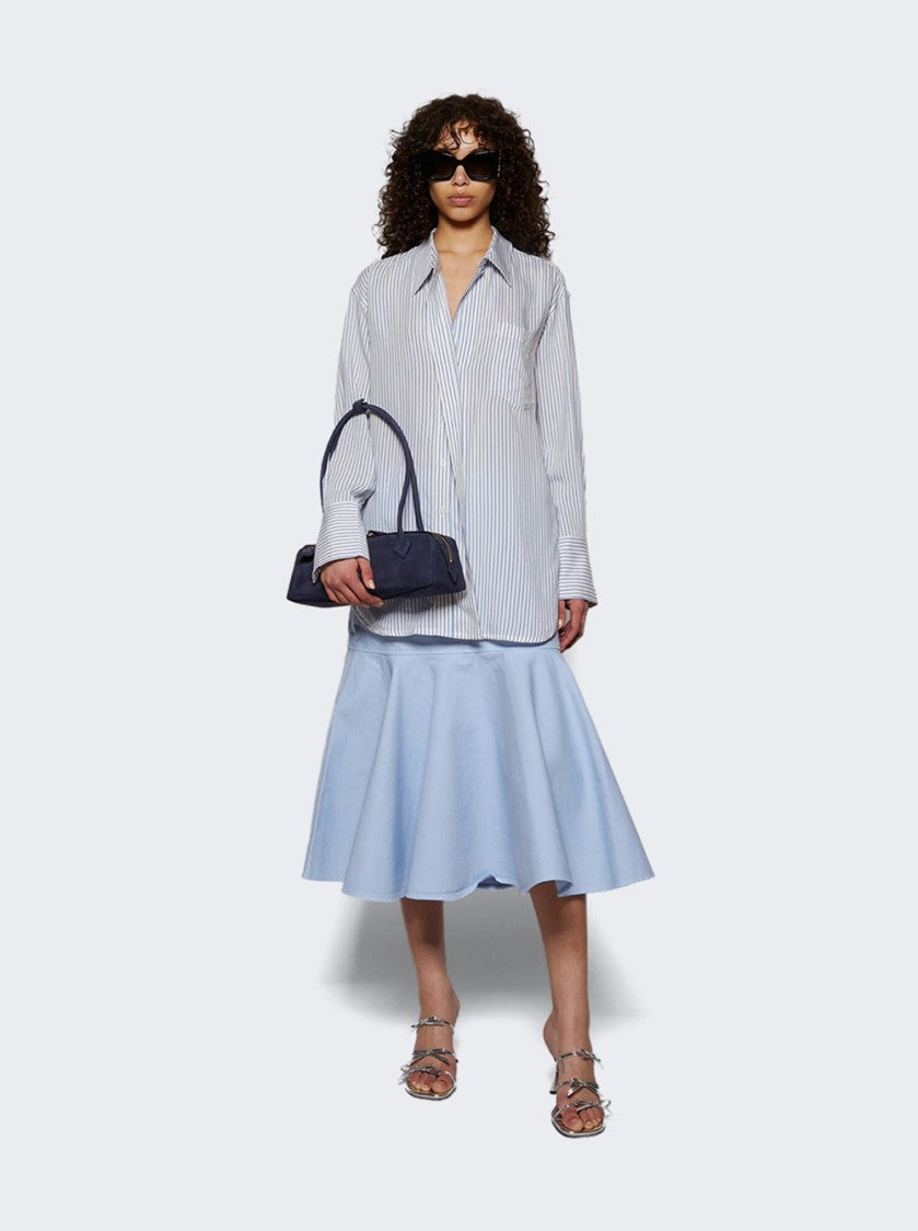 Victoria Beckham Wrap Tuck Detail Blouse White And Regatta