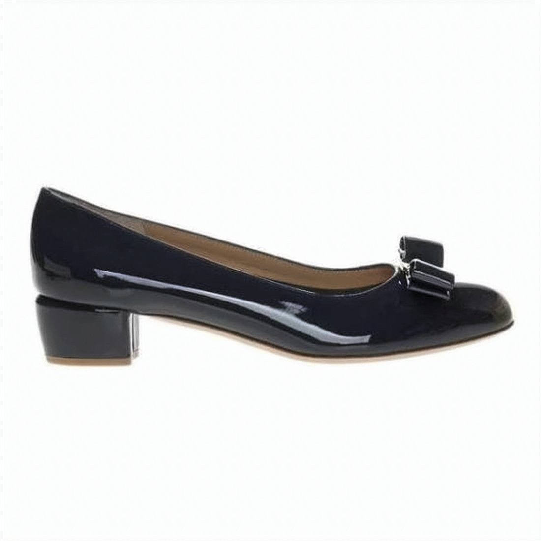 Salvatore Ferragamo Low-Heeled Patent Leather Pumps