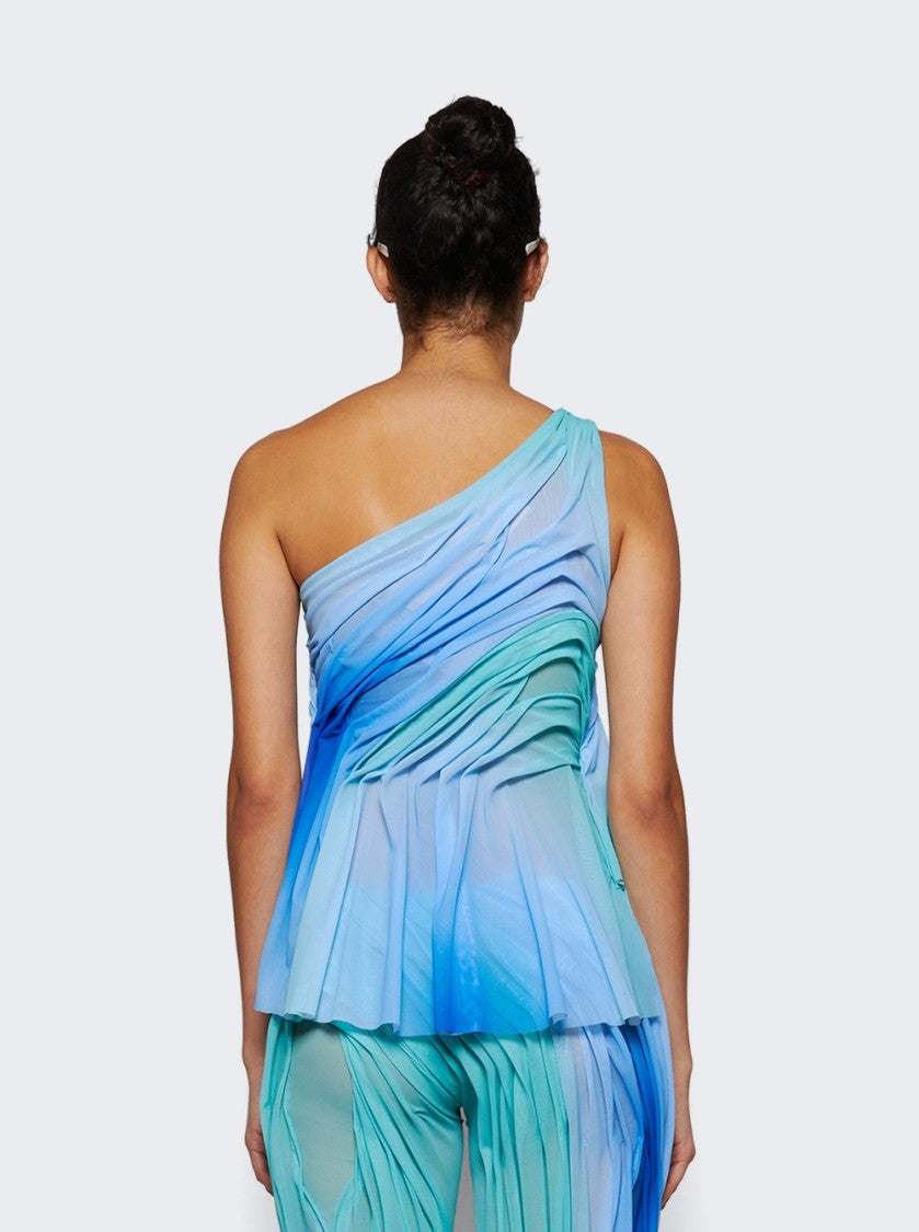 Di Petsa Wetlook One Shoulder Gradient Top Moonlight Gradient