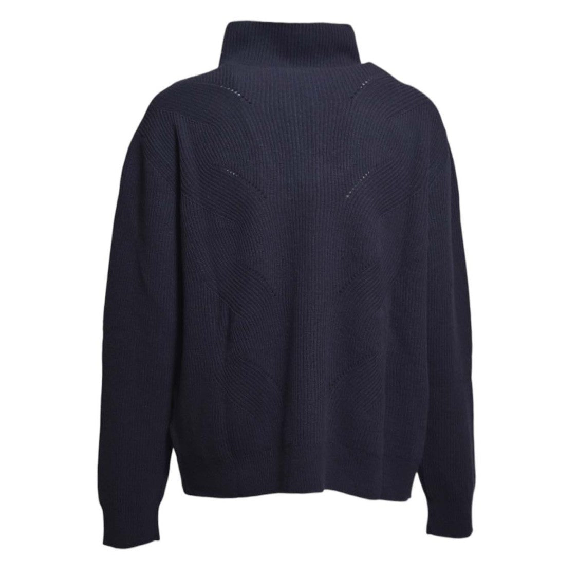 Paura Helsinki Sweater In Blue Wool With Zip