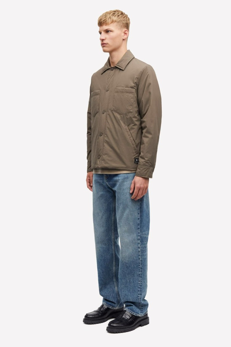 Samsoe Samsoe Khaki Shirt Jacket With Primaloft® Insulation