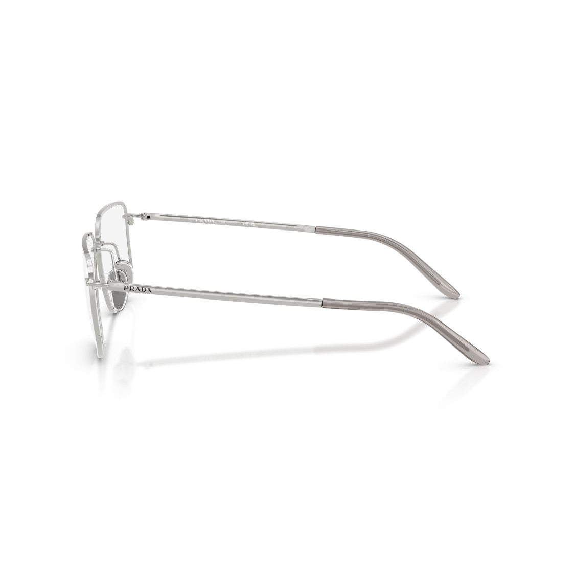 Prada 0Pr C52v Rectangular Silver Metal Frame Eyeglasses