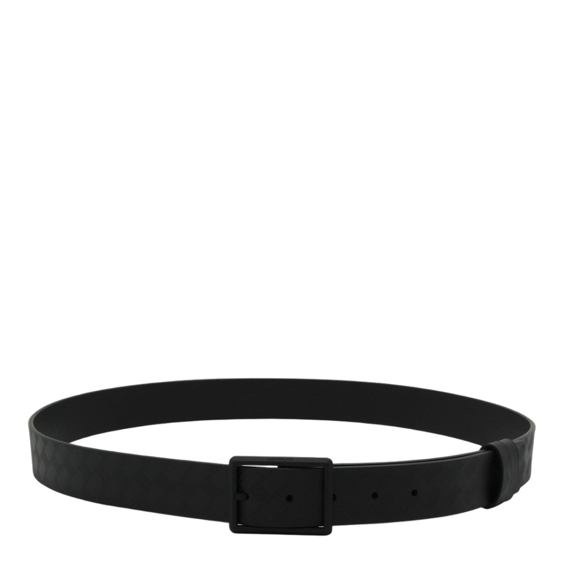 Montblanc Textured Black Belt With Matte Buckle