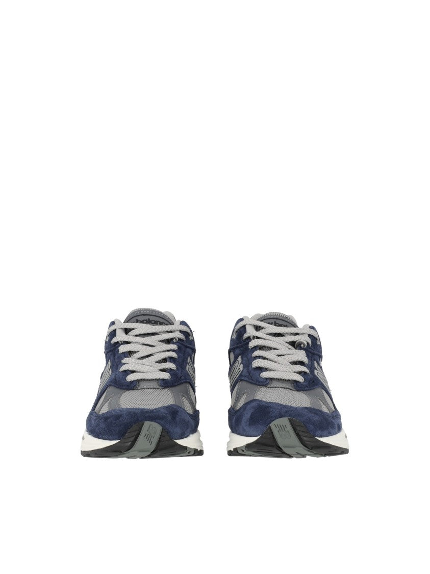New Balance Blue/Alloy Suede Synthetic Mesh Sneakers