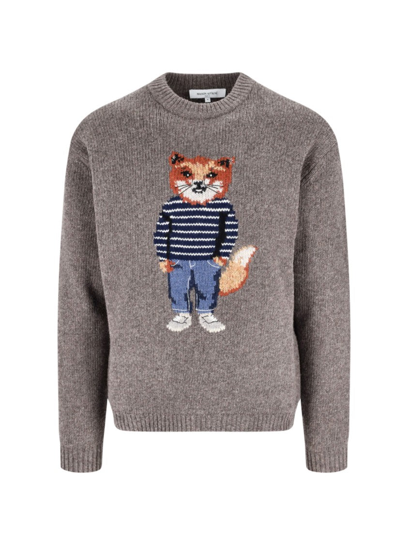 Maison Kitsuné Textured Knit Sweater