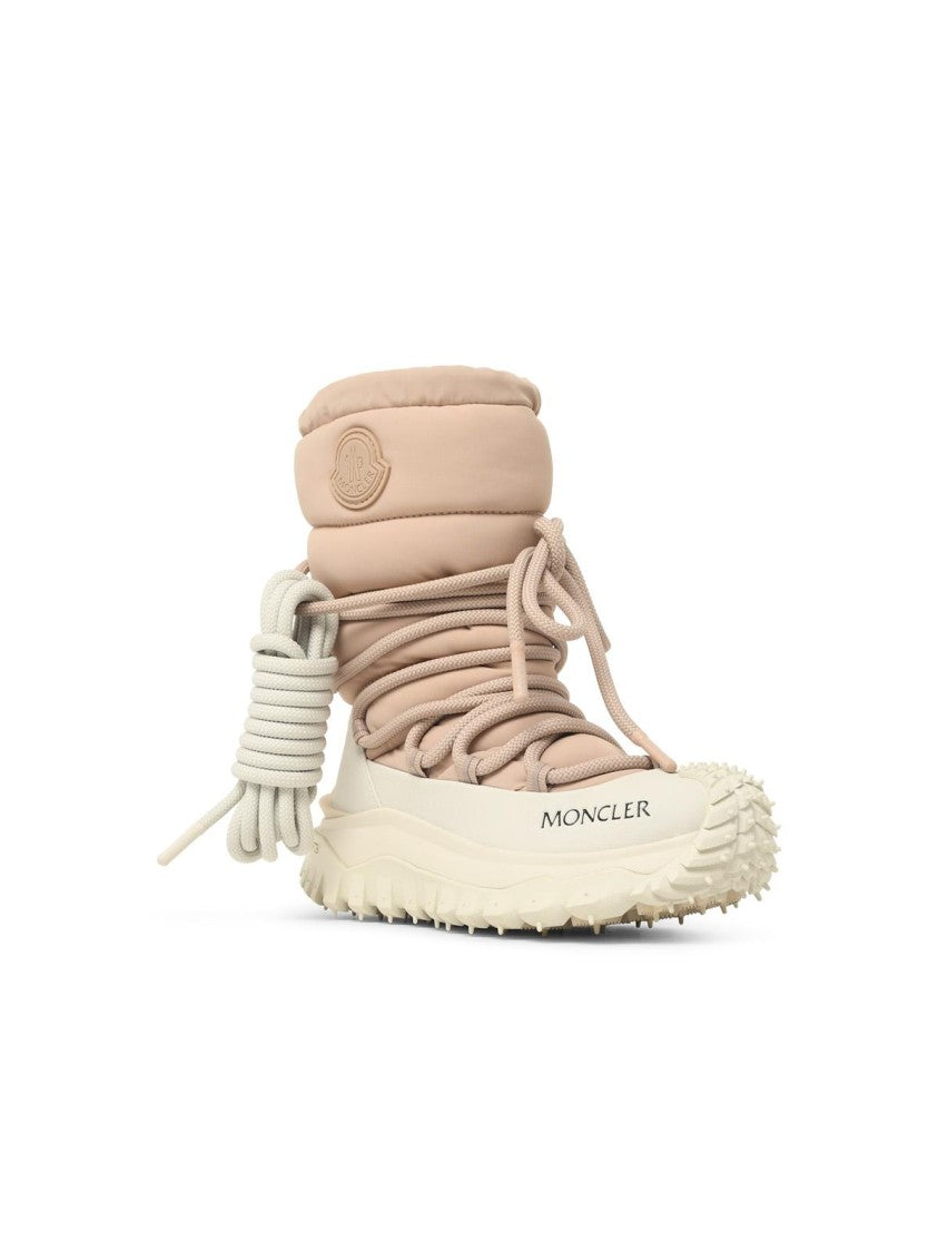 Moncler 'Trailgrip Après' High Boots In Stretch Nylon Nude