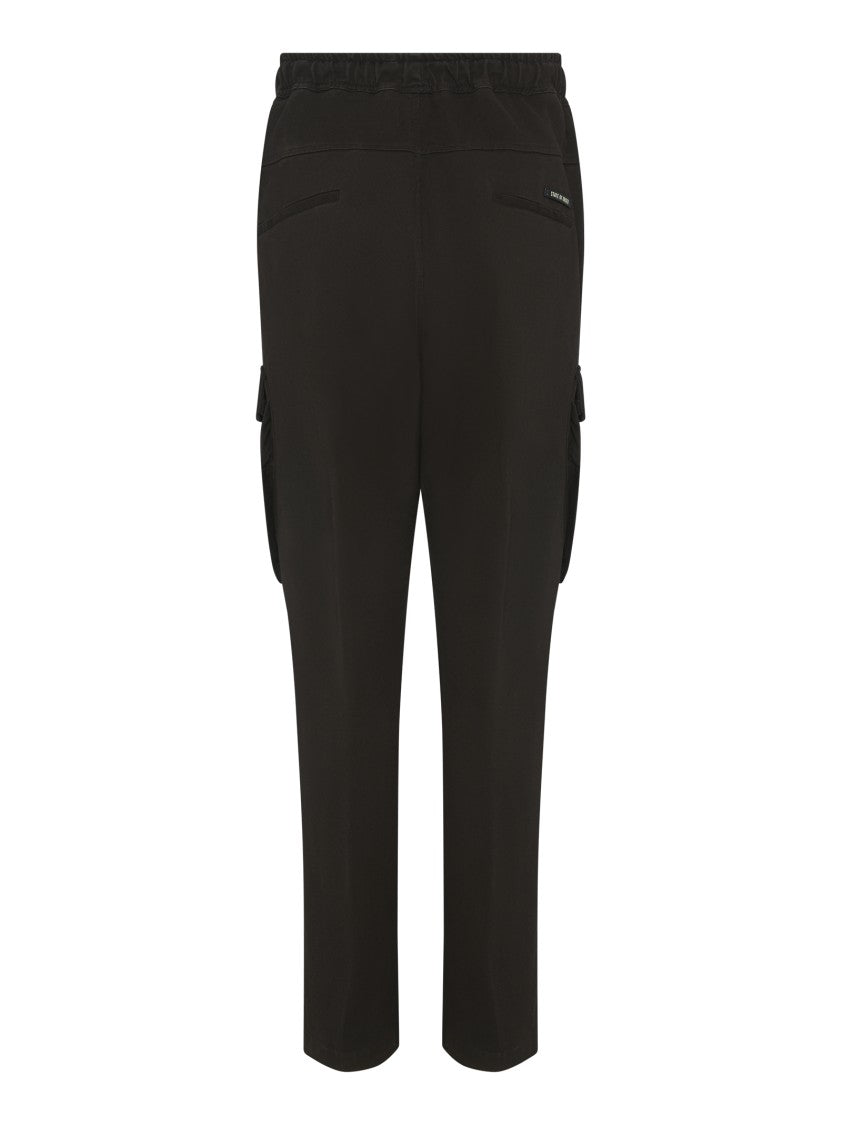 State Of Order Wide-Fit Brown Trousers With Cargo Pockets