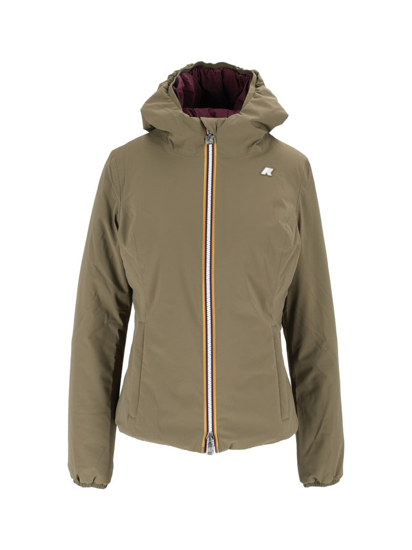 K-Way Lily Reversible Short Hooded Down Jacket