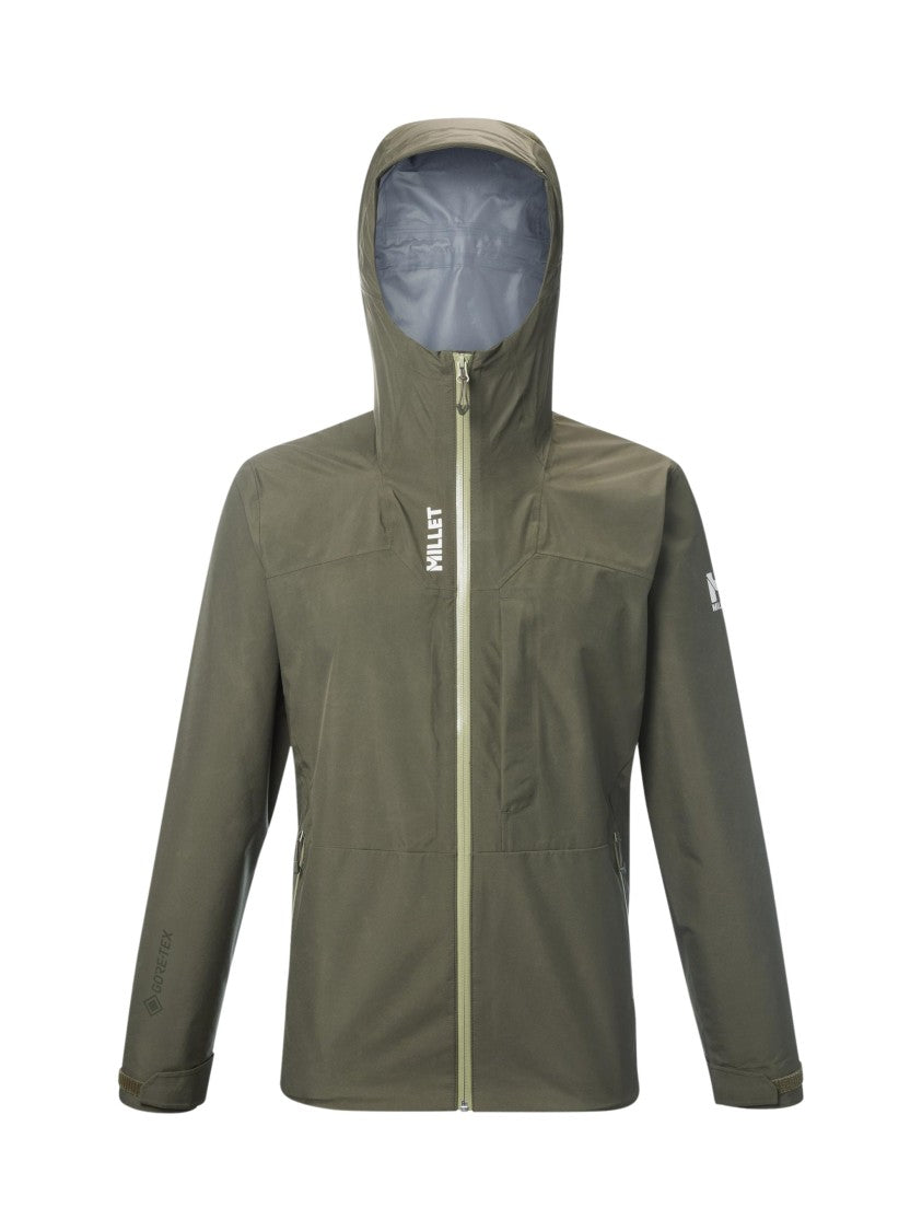 Millet Technical Green Hooded Jacket With Gore-Tex Protection
