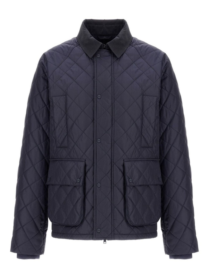 Herno Navy Blue Quilted Jacket