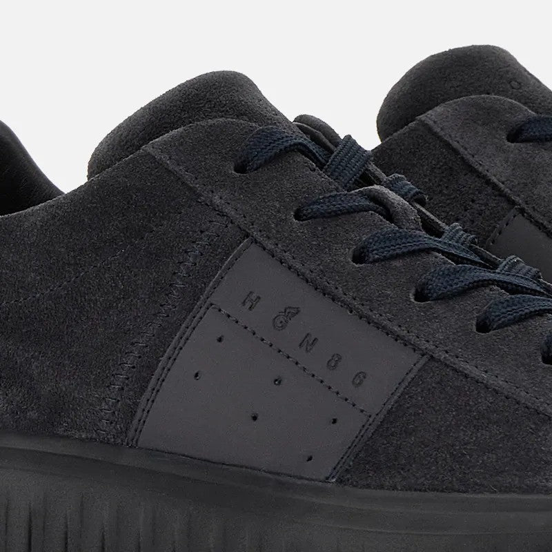Hogan Textured Suede Chunky Rubber Sole Sneakers