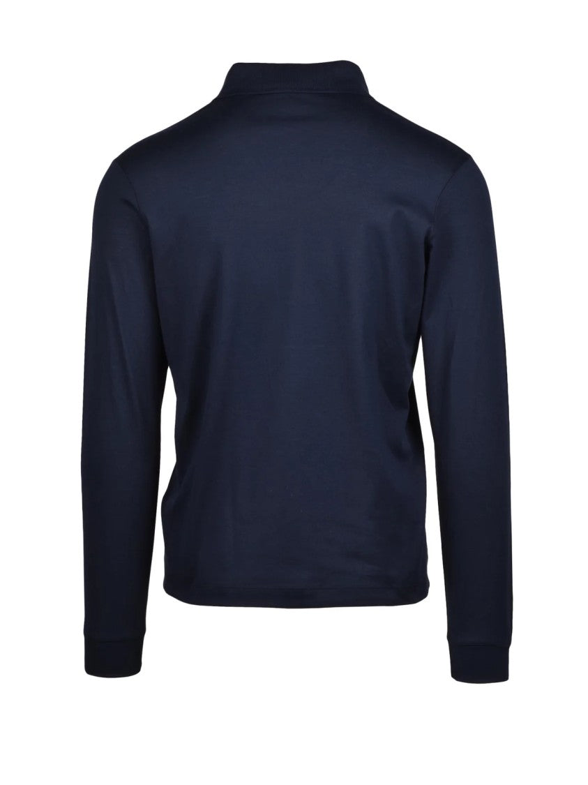 Paul & Shark Grey Cotton Ribbed Polo Shirt