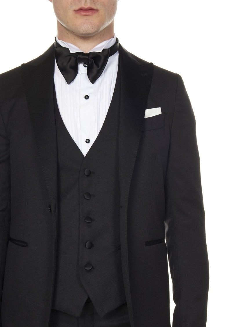 Franzese Collection Tailored Black Tuxedo With Notch Lapels