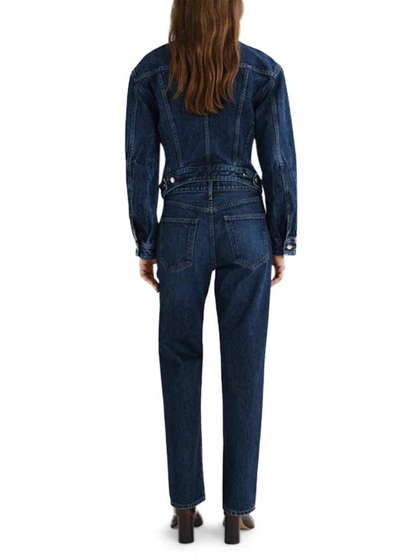 Agolde Straight-Leg Denim Trousers With Mid-Rise Waist And Traditional Five-Pocket Design